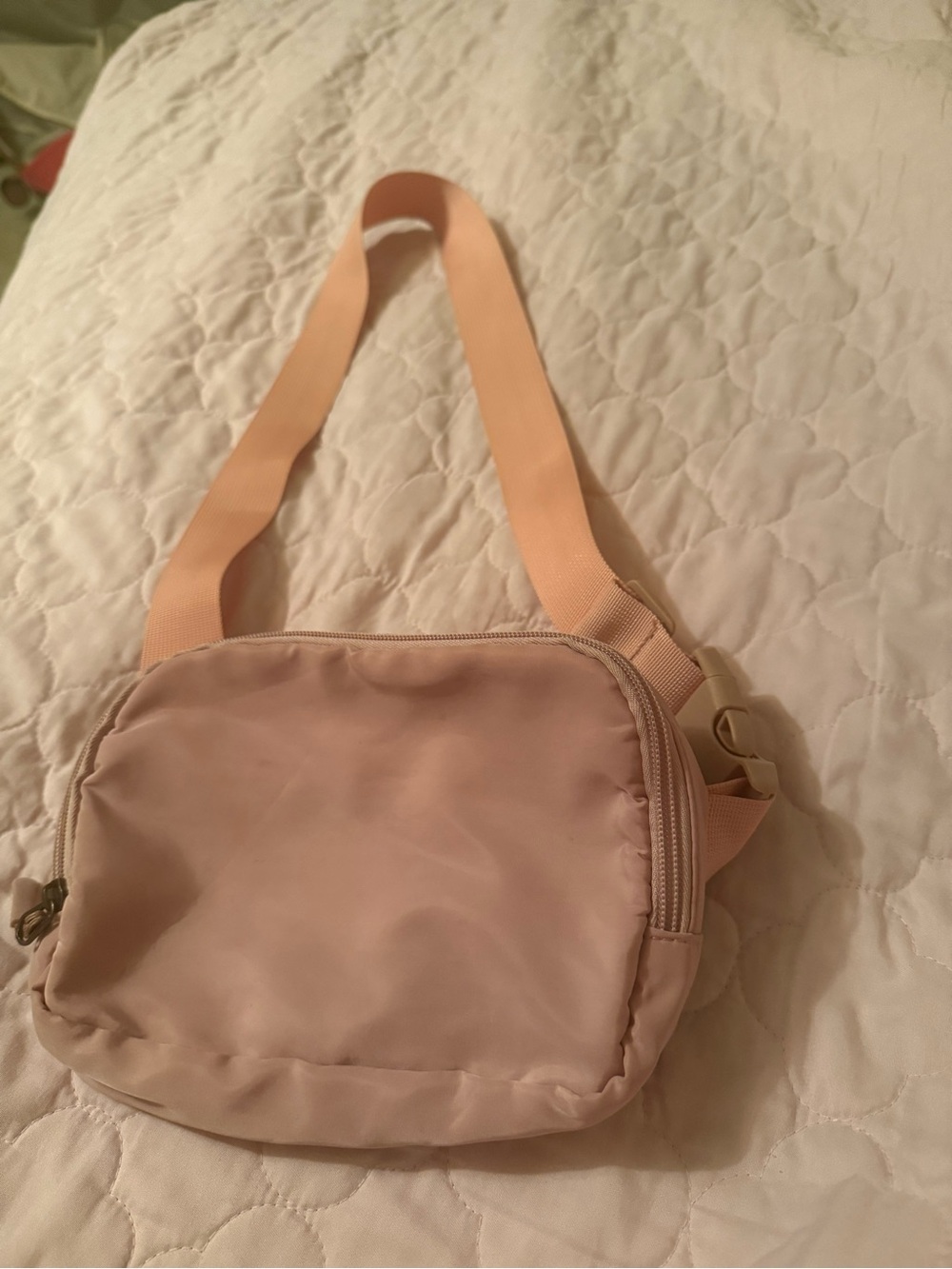 Light Pink Crossbody Bag - Minimal Everyday Shoulder Bag